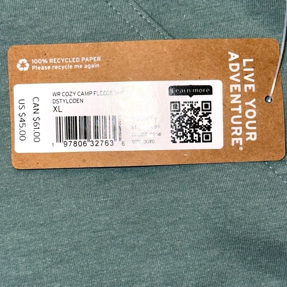 NWT EDDIE BAUER Women's Cozy Camp Shorts - Dusty Loden XL - Picture 3 of 9